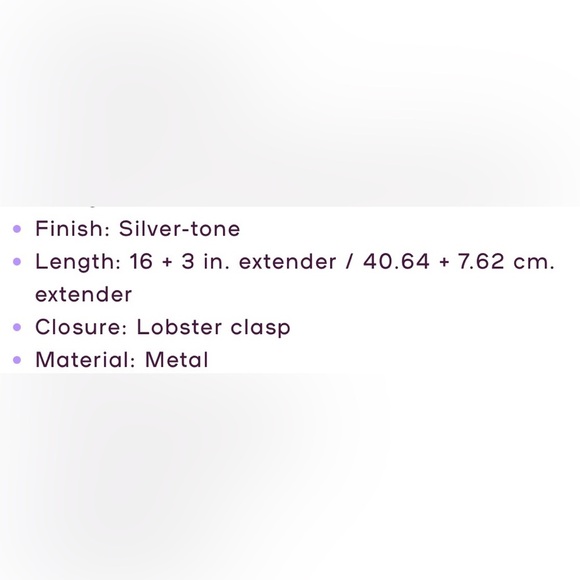 Claire's Silver-tone Mixed Charm Necklace: Heart, Sunburst Rectangle, Rhinestone - Picture 8 of 8